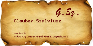 Glauber Szalviusz névjegykártya